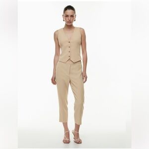 Babaton Conan Pull on Pants, Gold Mustard Yellow cropped Size 4 Office casual